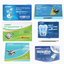 AZDENT Dental Self-Ligating Bracket Buccal Tube MBT Roth 0.022 Hooks 345/Tool