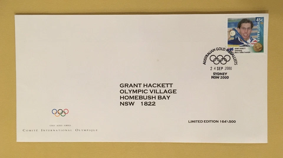 Sydney 2000-VERY RARE-Olympic Committee-9 Gold Medallist FDCs Limited Ed Numbrd - image 2 of 4