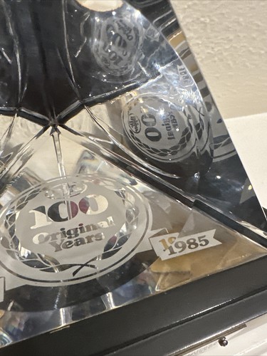 Vintage Dr Pepper 100 Jahre Glas Briefbeschwerer Auszeichnung Tiffany & Co - Bild 4 von 15