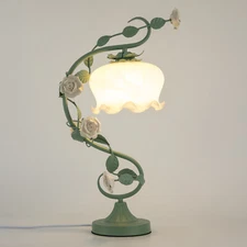 Flower Desk Lamp Bedside Reading Lamp Table Art Lamp Bedroom Light Fixture Decor