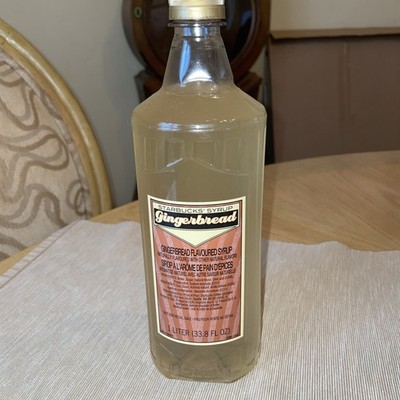 Starbucks Gingerbread Flavored Syrup 1 Liter 33.8 Oz Bottle Exp June 2026