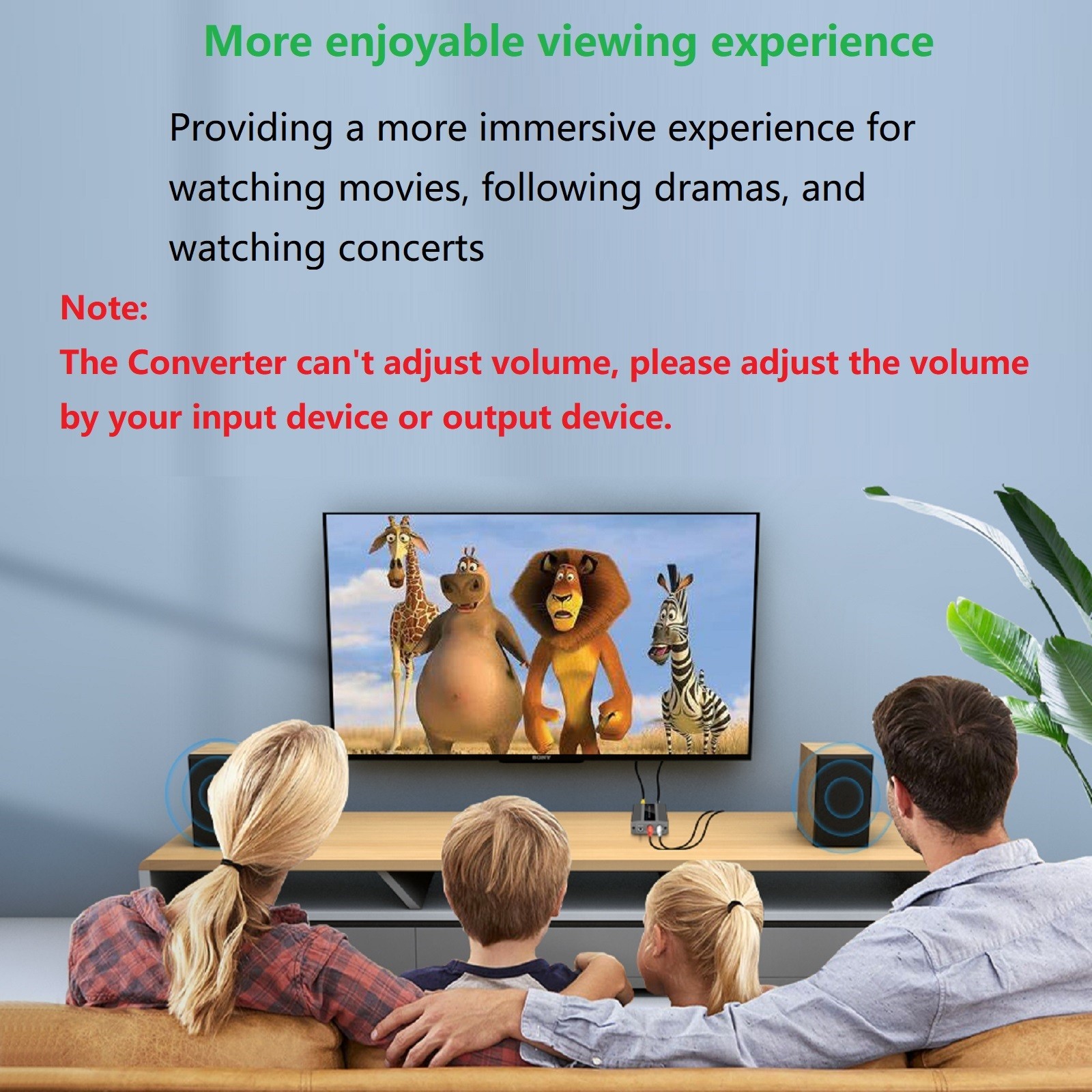 Digital Audio to Analog Audio Converter 192KHz DAC Converter With Jack Optical A