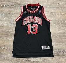 Joakim Noah Chicago Bulls Black Adidas Jersey Youth Boys Large Sewn 2013 Red
