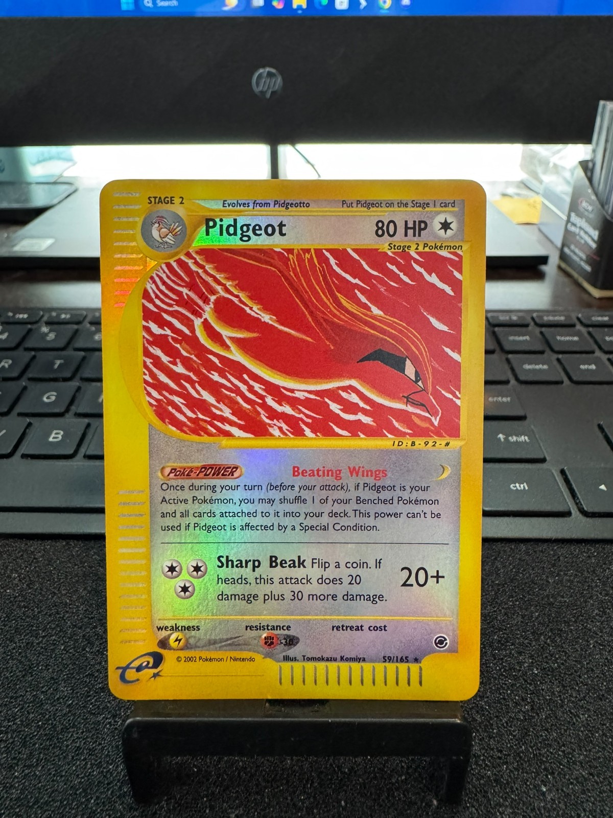 2002 Pokemon Expedition Pidgeot 59/165 Reverse Holo E-Reader
