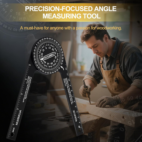 7.3-Inch Aluminum Miter Saw Protractor, Precision Angle Finder for inside & outs - Afbeelding 7 van 7