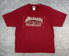 Harley-Davidson Red Shirt 2005 Oklahoma City 100% Cotton Made in USA Men’s XL