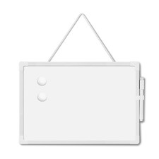 Double Sided Mini Dry Erase Board, 11" x 7" Hanging Whiteboard for Wall, Magn...