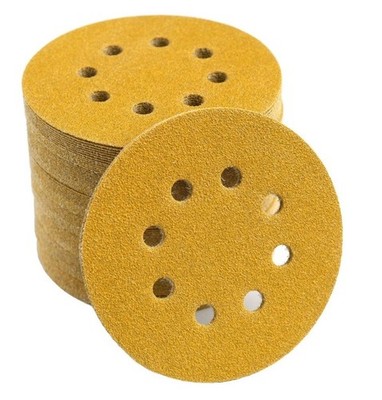 Aiyard 5Inch 8Hole Hook and Loop Sanding Discs 80Grit Random Orbit Sandpaper 100