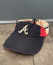 Braves Drew Pearson Baseball Sun Visor Strap Back Hat Cap MLB