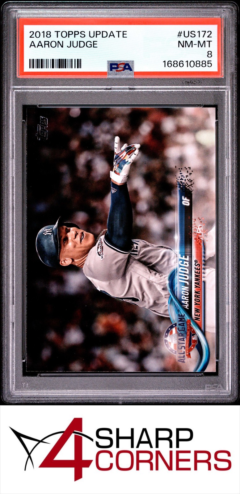 2018 TOPPS UPDATE #US172 AARON JUDGE YANKEES PSA 8