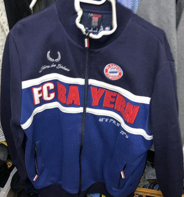 FC Bayern München 1900 Sweatjacke dunkelblau L mit Reißverschluss-Taschen