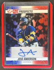 2026 Leaf Pro Metal Jose Anderson 1990 Auto Autograph Lazer Red White Blue #1/1