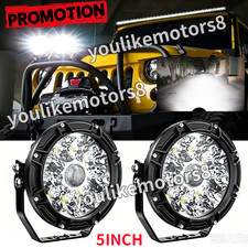 Spotlights 2pcs 5 Inch Led Work Driving Lights Offroad Truck 4x4 Utv Black Round Spotlights 2pcs 5 Inch Led Work Driving Lights Offroad Truck 4x4 Utv Black Round