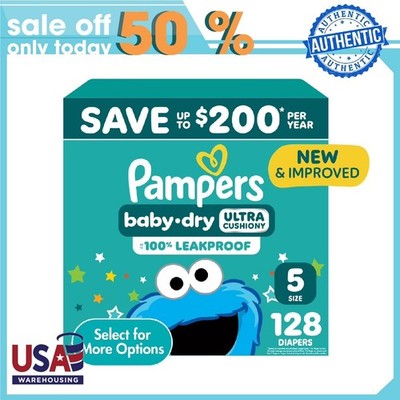 Pampers Baby Dry Diapers Size 5, 128 Count