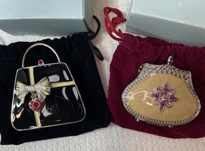 2pc PartyLite Hollywood Glamour & Audrey Travel Tealight Holder Miniature Purse