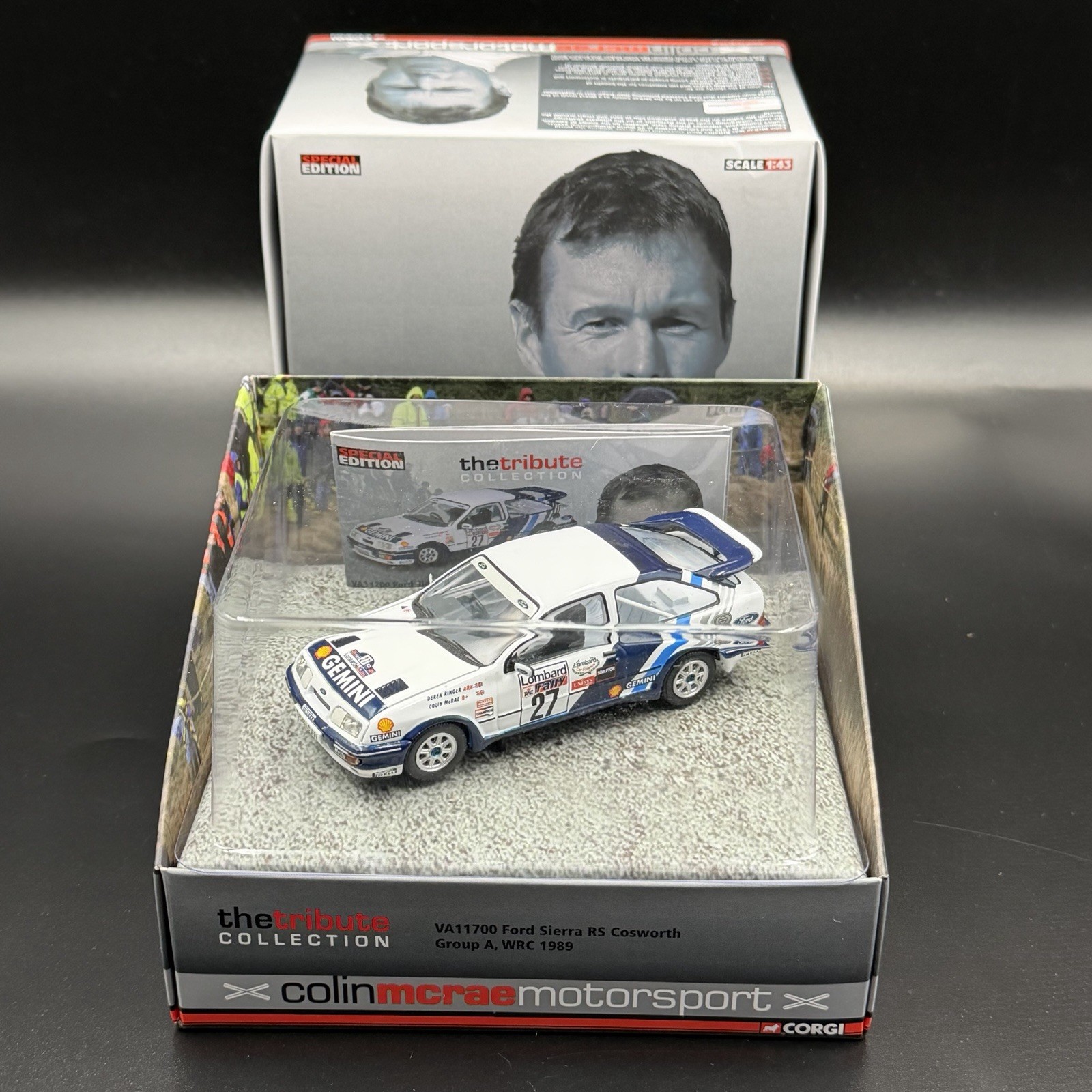 Corgi Ford Sierra RS Cosworth WRC 1989 VA11700 Colin McRae Tribute Vanguards VGC