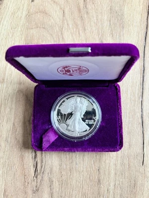 1988-S Silver American Eagle, 1 oz. Proof/PP, in Box & COA - Jahrgang 1988 - Bild 1 von 4