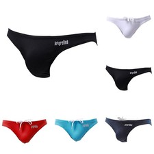 Fashion Men's Solid Color Swim Trunks with Big Pouch and Breathability