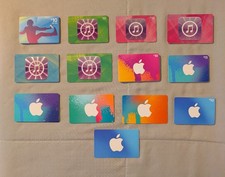 Lot of 32 Used iTunes Gift Cards with Various Old Designs