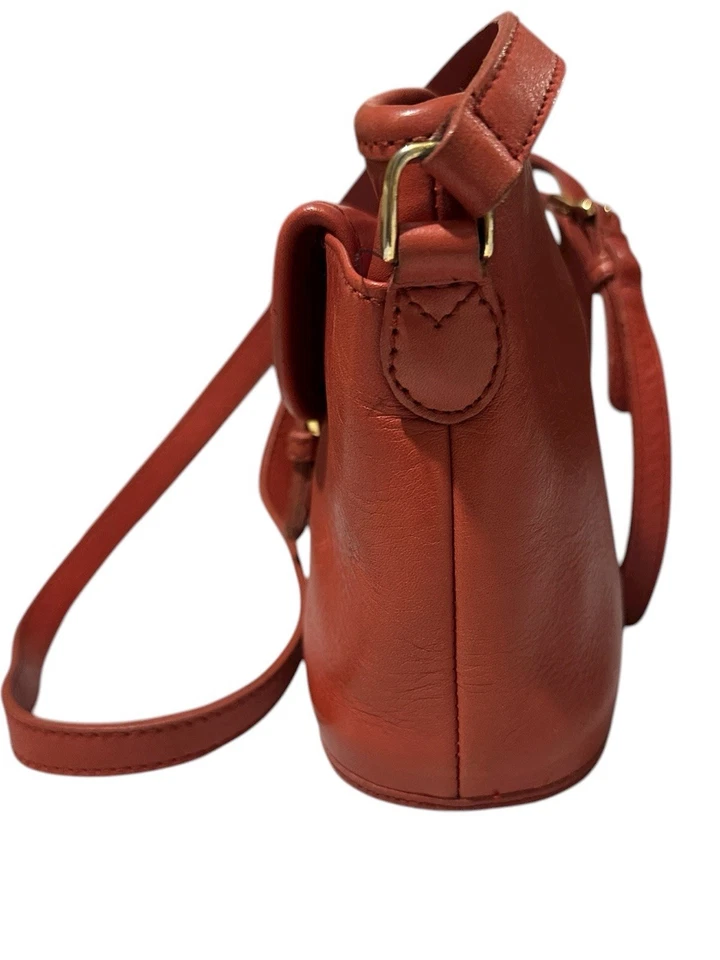 Cartera Bandolera de Colección Etienne Aigner Cuero Rojo Años 80 90 Ecuestre Foto 3 de 4