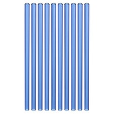 10 Pcs 8" Blue Glass Tubes Blowing Tube for Making DIY