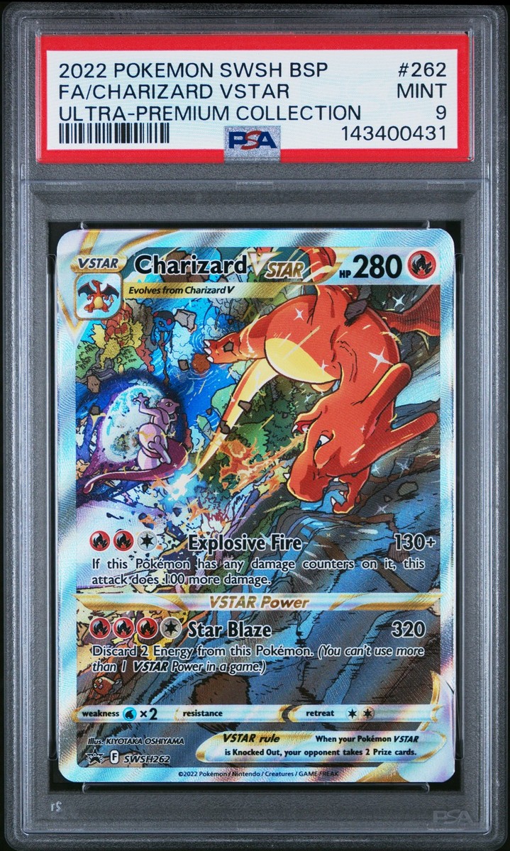 PSA 9 Charizard Vstar Full Art #262 2022 Pokemon Black Star Promo