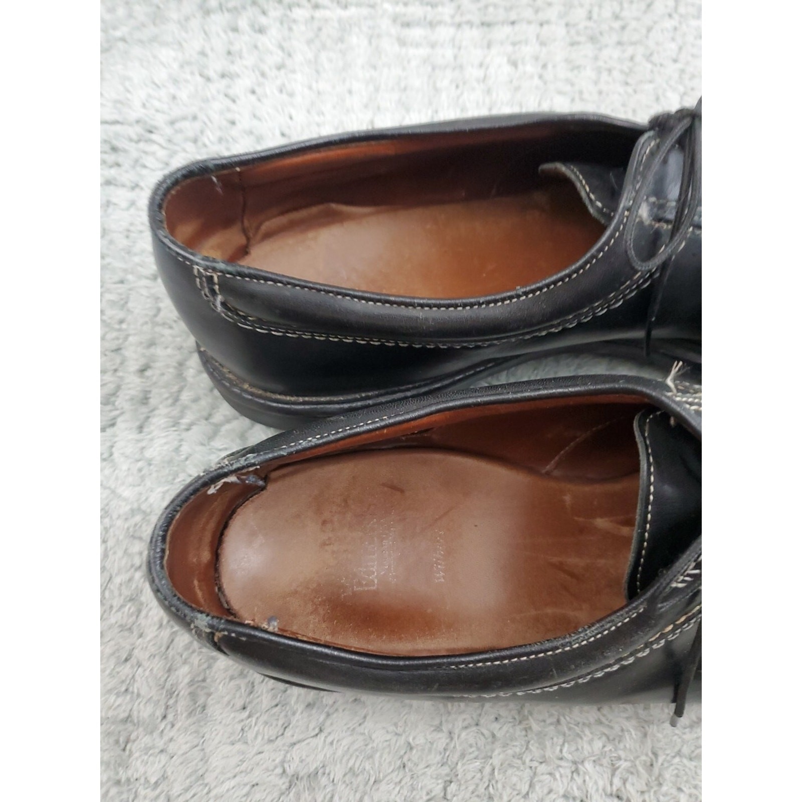 SAOLA Scarpe eleganti Allen Edmonds Oxford da uomo taglia 13 A in pelle nera stringate tacco a blocco