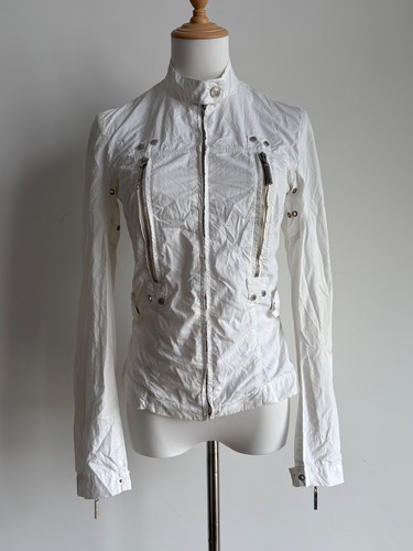 versace jeans couture vintage double zip runaway biker jacket