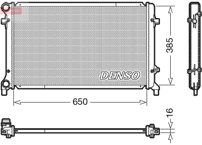 Radiator fits SEAT ALTEA 5P, 5P1 1.6 2004 on for manual transmission Denso New - Image 53