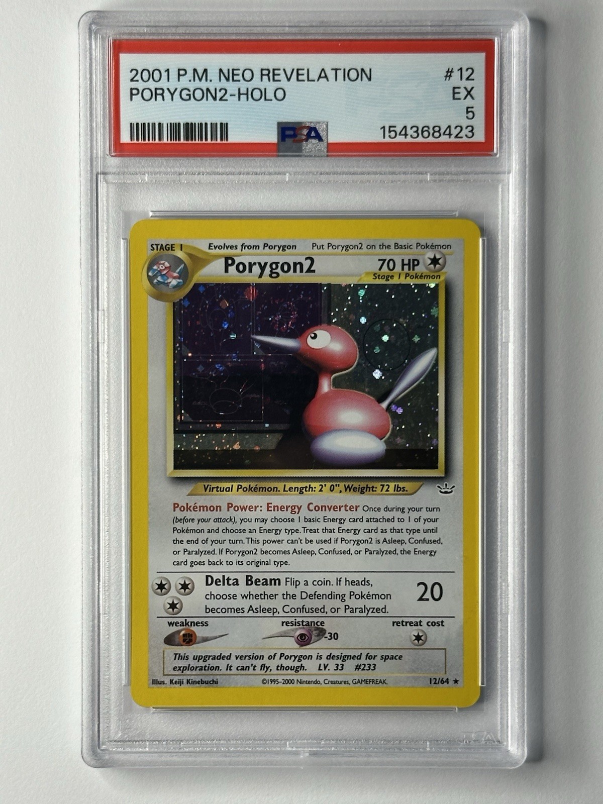2001 Pokemon Neo Revelation #12  Porygon2 Holo PSA 5