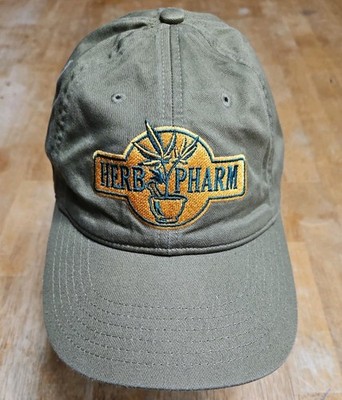 '' Herb Pharm '' Green Ball Cap 100% Organic Cotton StrapBack Weed Hemp One Size 