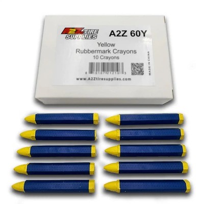 Yellow Rubber Safe Tire Marking Chalk (10/Box)