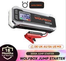 WOLFBOX Auto Starthilfe Booster Jumper Powerbank 3000A Batterieladung tragbar