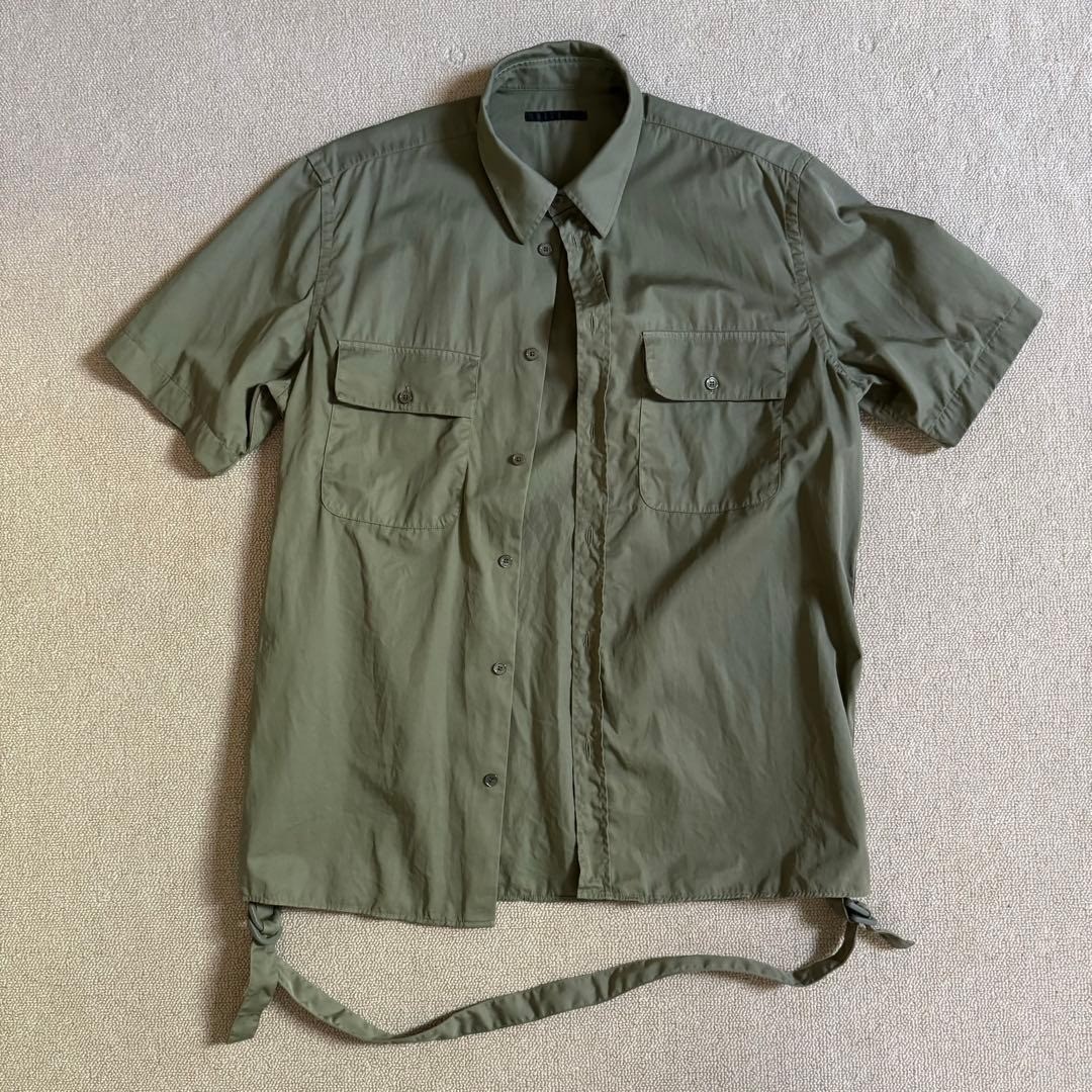 HELMUT LANG 2010 Archive Military Shirts Short Sleeve Cotton Size