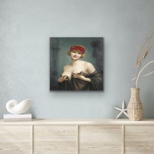 "Vintage painting, Victorian woman " Canvas Wall Art Picture Print