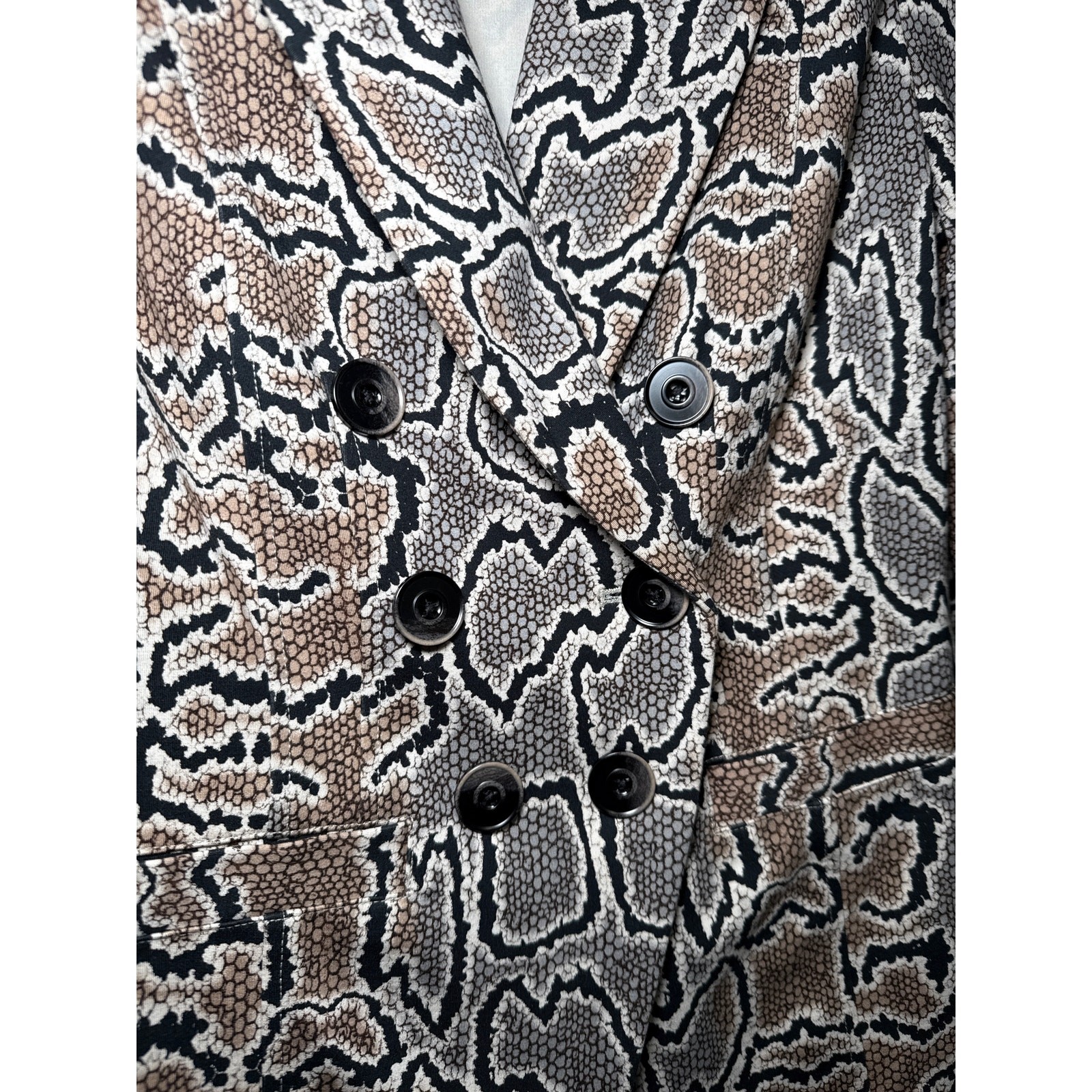 Cabi python double breasted blazer womens 6 caree… - image 2