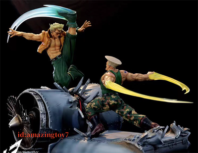 ストリートファイター KS チャーリー ナッシュvs ガイルスタチューフィギュア kinetiquettes Street Fighter Guile vs Charlie Nash Resin Model