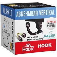 Hook Anhängerkupplung vert. abnehmbar für MB C-Klasse Kombi 14-18 mit 13pol spez