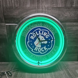 Rolling Rock Neon Clock 14"