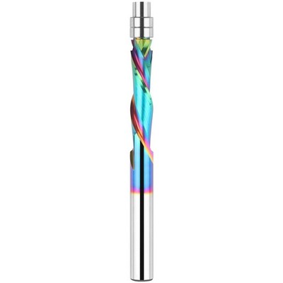 Compression Flush Trim Router Bit 1/4 Shank, Up & Down Solid Carbide Spiral P...