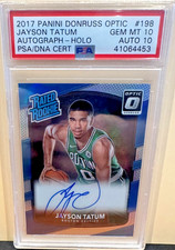 2017 Panini Donruss Optic Jayson Tatum Autograph - Holo PSA 10 & Auto 10