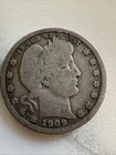 1909 D Barber Quarter Silver