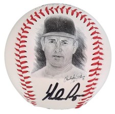 Nolan Ryan Signed LE Commemorative Career Stat Baseball PSA With Display Case