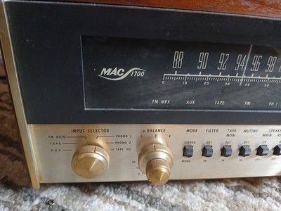 Vintage McIntosh MAC 1700 FM Stereo Receiver Amplifier Tube