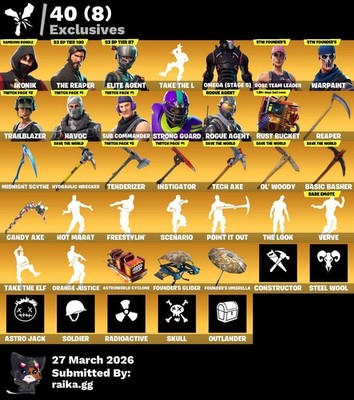 198 skins | OG STW | IKONIK | the Reaper  | Omega (stage 5 | havoc | the look|