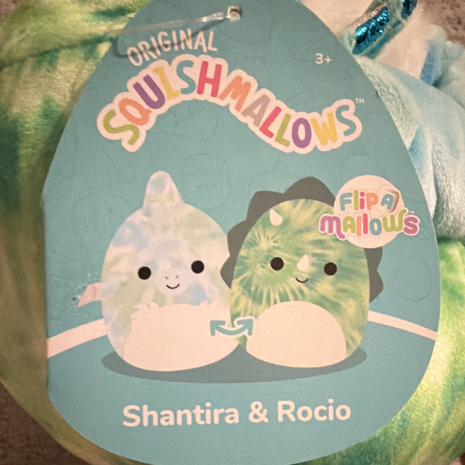 Squishmallows Flip-A-Mallows Shantira & Rocio Triceratops/Stingray 3+ 6-14in