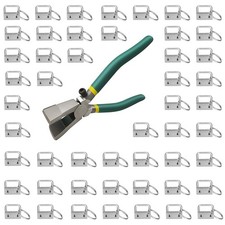 Key Fob Hardware Set Includes 1 Inch Silver Color Keychain Hardware with Key ...