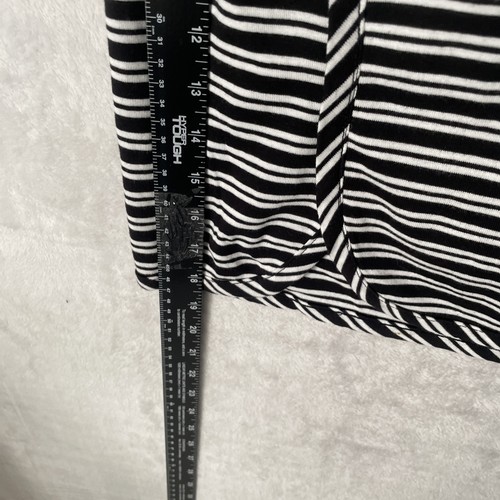 Jones New York Womans Short Skort Black White Stripe 2XL Cotton Pull On Pockets - Picture 5 of 10