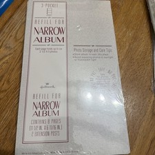 Hallmark 3-Pocket Refill For Narrow Photo Album, 8 Pages