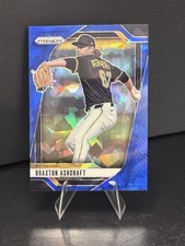 2025 Panini Prizm Braxton Ashcraft, Blue Cracked Ice Parallel, Pittsburgh